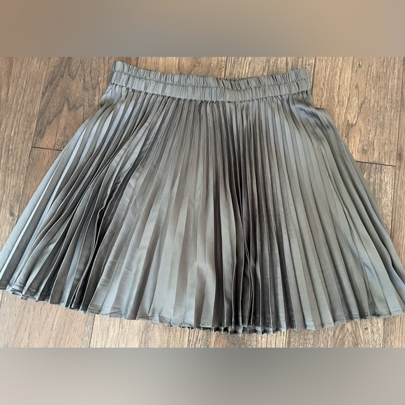 Dynamite Dresses & Skirts - Super cute Dynamite pleated sliver skirt. NWT